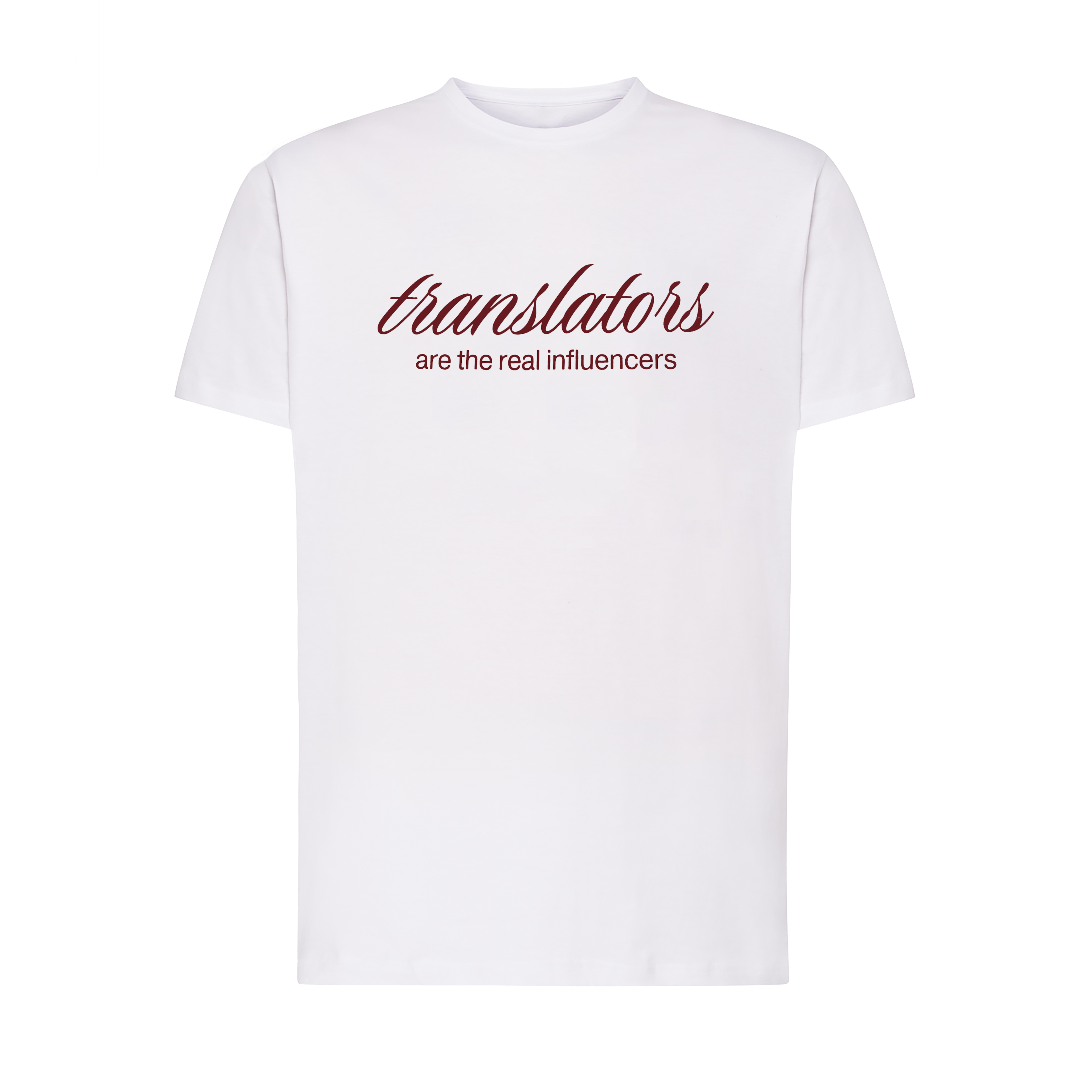 Camiseta blanca “Translators are the real influencers” (mujer)